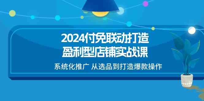 2024付免联动打造盈利型店铺实战课，系统化推广 从选品到打造爆款操作-立业有术