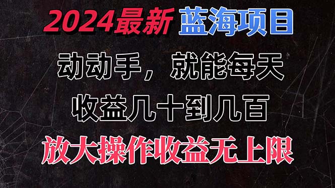 （11470期）有手就行的2024全新蓝海项目，每天1小时收益几十到几百，可放大操作收…-立业有术