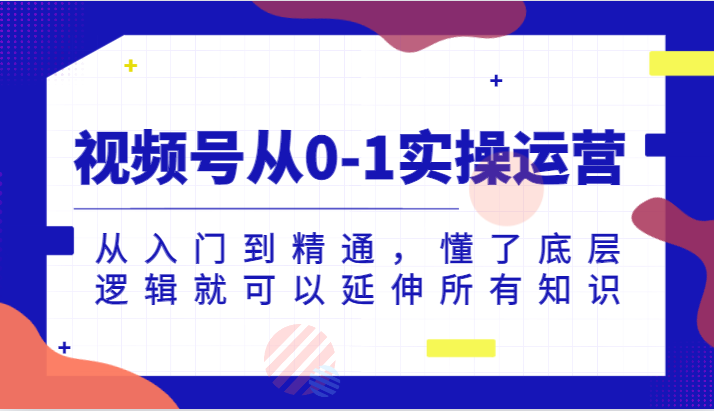 视频号从0-1实操运营，从入门到精通，懂了底层逻辑就可以延伸所有知识（更新2024.7）-立业有术