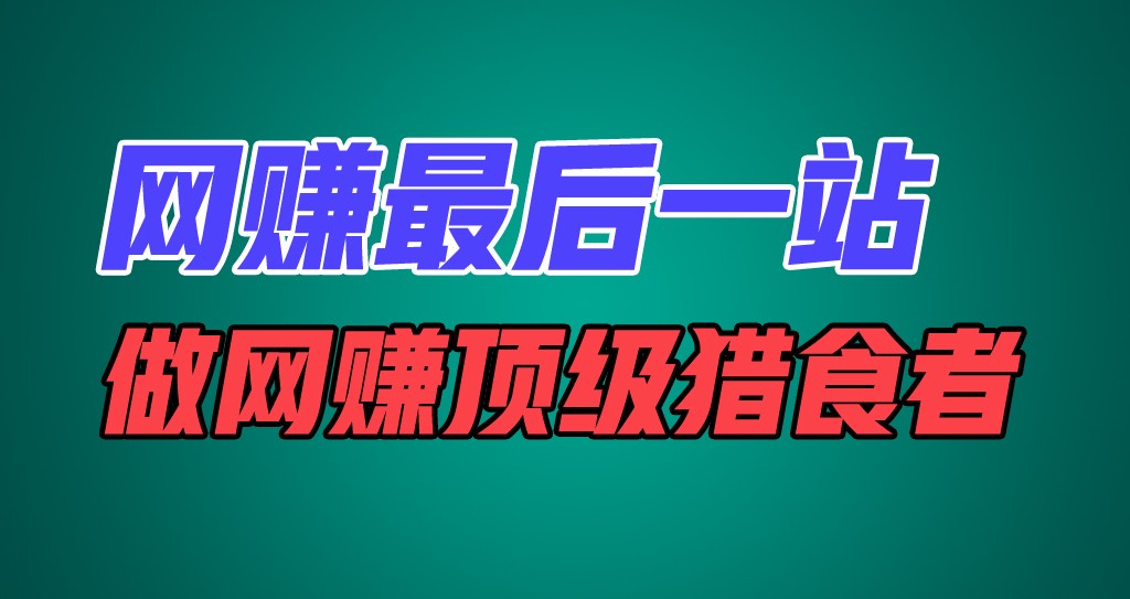 网赚最后一站，卖项目，做网赚顶级猎食者-立业有术