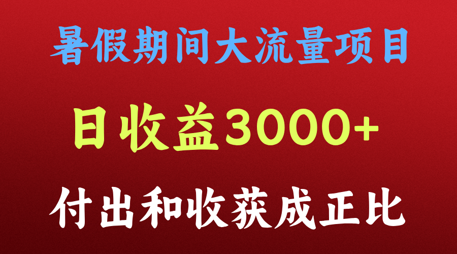 一天收益3000+，暑假期间， 这个项目才是真火-立业有术