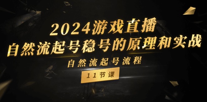 （11653期）2024游戏直播-自然流起号稳号的原理和实战，自然流起号流程（11节）-立业有术