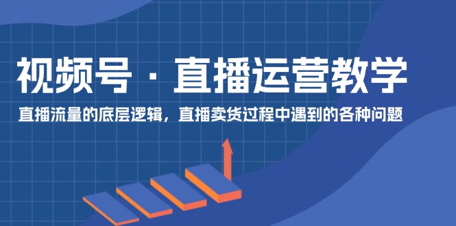 （11687期）视频号 直播运营教学：直播流量的底层逻辑，直播卖货过程中遇到的各种问题-立业有术