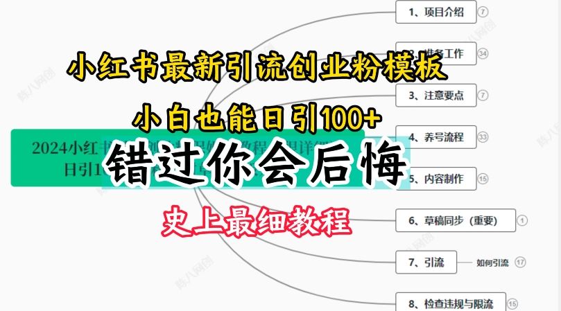 2024小红书引流创业粉史上最细教程，手把手教你引流【揭秘】-立业有术