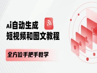 AI自动生成短视频和图文课程，全方位手把手教学-立业有术