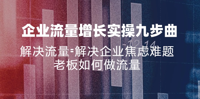 （11822期）企业流量增长实战九步曲，解决流量=解决企业焦虑难题，老板如何做流量-立业有术