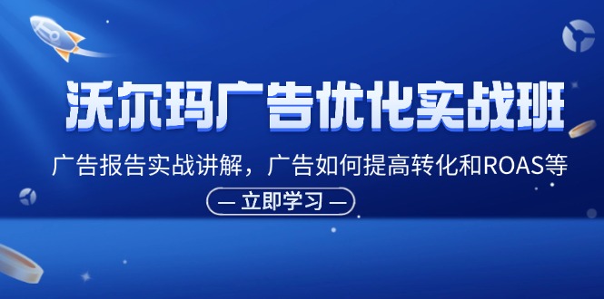 （11847期）沃尔玛广告优化实战班，广告报告实战讲解，广告如何提高转化和ROAS等-立业有术