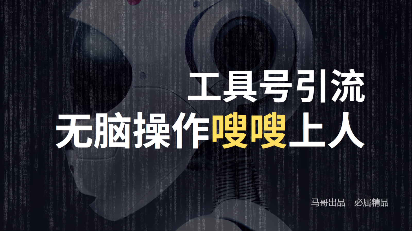 工具号高效引流法，嗖嗖上人，日引1000+，直接搬运，无脑操作-立业有术