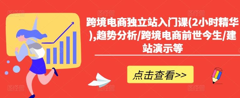 跨境电商独立站入门课(2小时精华),趋势分析/跨境电商前世今生/建站演示等-立业有术