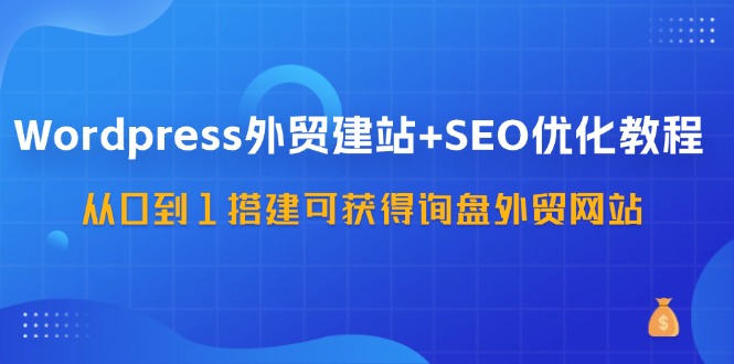 （11911期）WordPress-外贸建站+SEO优化教程：从0到1搭建可获得询盘外贸网站-57节课-立业有术