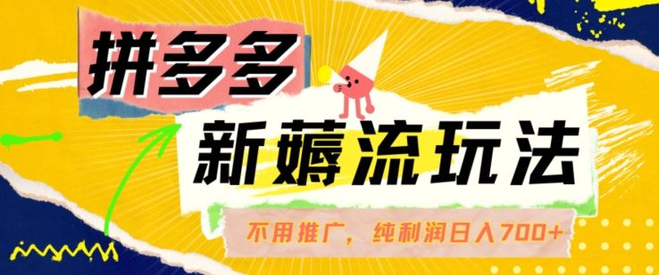 拼多多最新薅流玩法，无需开车推广，纯靠自然流吃饭-单纯赚50+利润，日入700+【揭秘】-立业有术