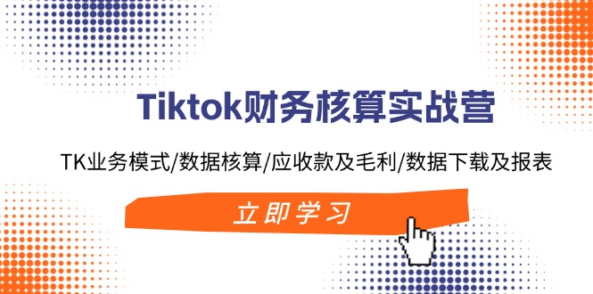 （11978期）Tiktok财务核算实战营：TK业务模式/数据核算/应收款及毛利/数据下载及报表-立业有术