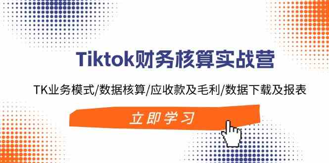 Tiktok财务核算实战营：TK业务模式/数据核算/应收款及毛利/数据下载及报表-立业有术