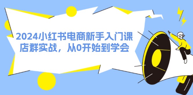 2024小红书电商新手入门课，店群实战，从0开始到学会（31节）-立业有术
