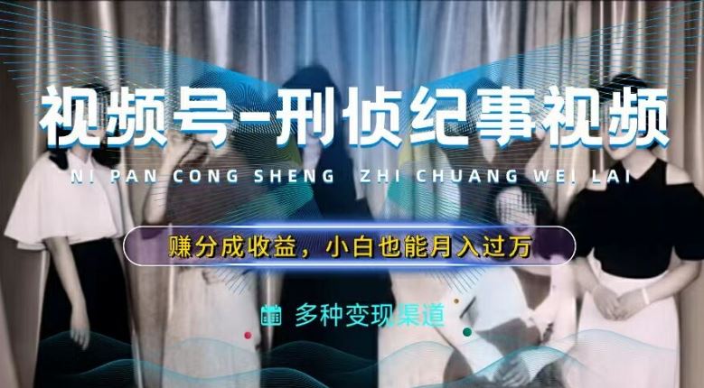 利用刑侦纪实视频，赚视频号分成计划收益，操作简单，新手小白轻松月入过万【揭秘】-立业有术