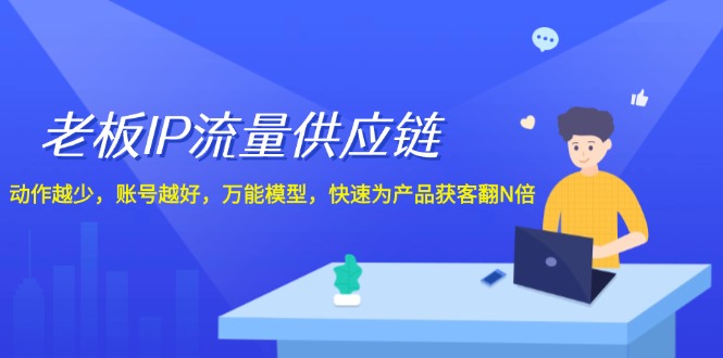 （12077期）老板 IP流量 供应链，动作越少，账号越好，万能模型，快速为产品获客翻N倍-立业有术