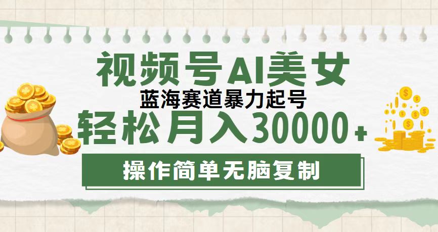 （12087期）视频号AI美女跳舞，轻松月入30000+，蓝海赛道，流量池巨大，起号猛，无…-立业有术