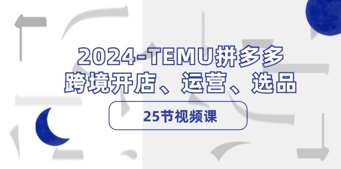 （12106期）2024-TEMU拼多多·跨境开店、运营、选品（25节视频课）-立业有术