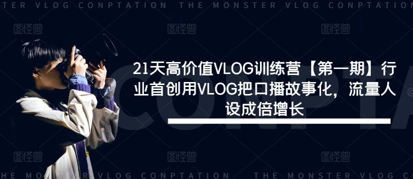 21天高价值VLOG训练营【第一期】行业首创用VLOG把口播故事化，流量人设成倍增长-立业有术