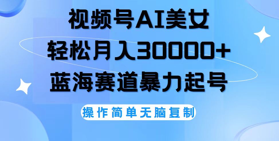 （12125期）视频号AI美女跳舞，轻松月入30000+，蓝海赛道，流量池巨大，起号猛，无…-立业有术