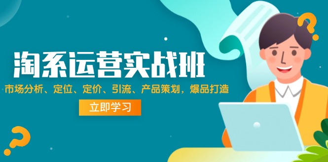 （12186期）淘系运营实战班：市场分析、定位、定价、引流、产品策划，爆品打造-立业有术