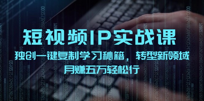 （12193期）短视频 IP实战课，独创一键复制学习秘籍，转战新领域，月赚五万轻松行-立业有术