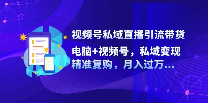 （12249期）视频号私域直播引流带货：电脑+视频号，私域变现，精准复购，月入过万…-立业有术