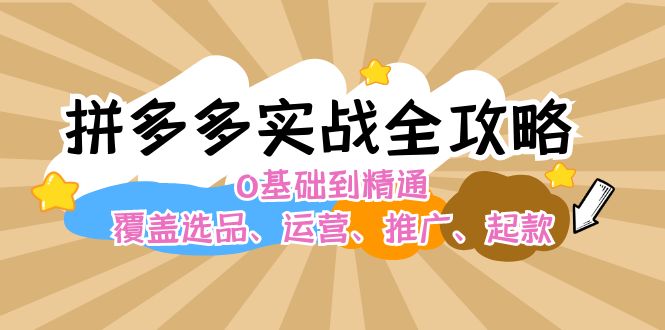 （12292期）拼多多实战全攻略：0基础到精通，覆盖选品、运营、推广、起款-立业有术