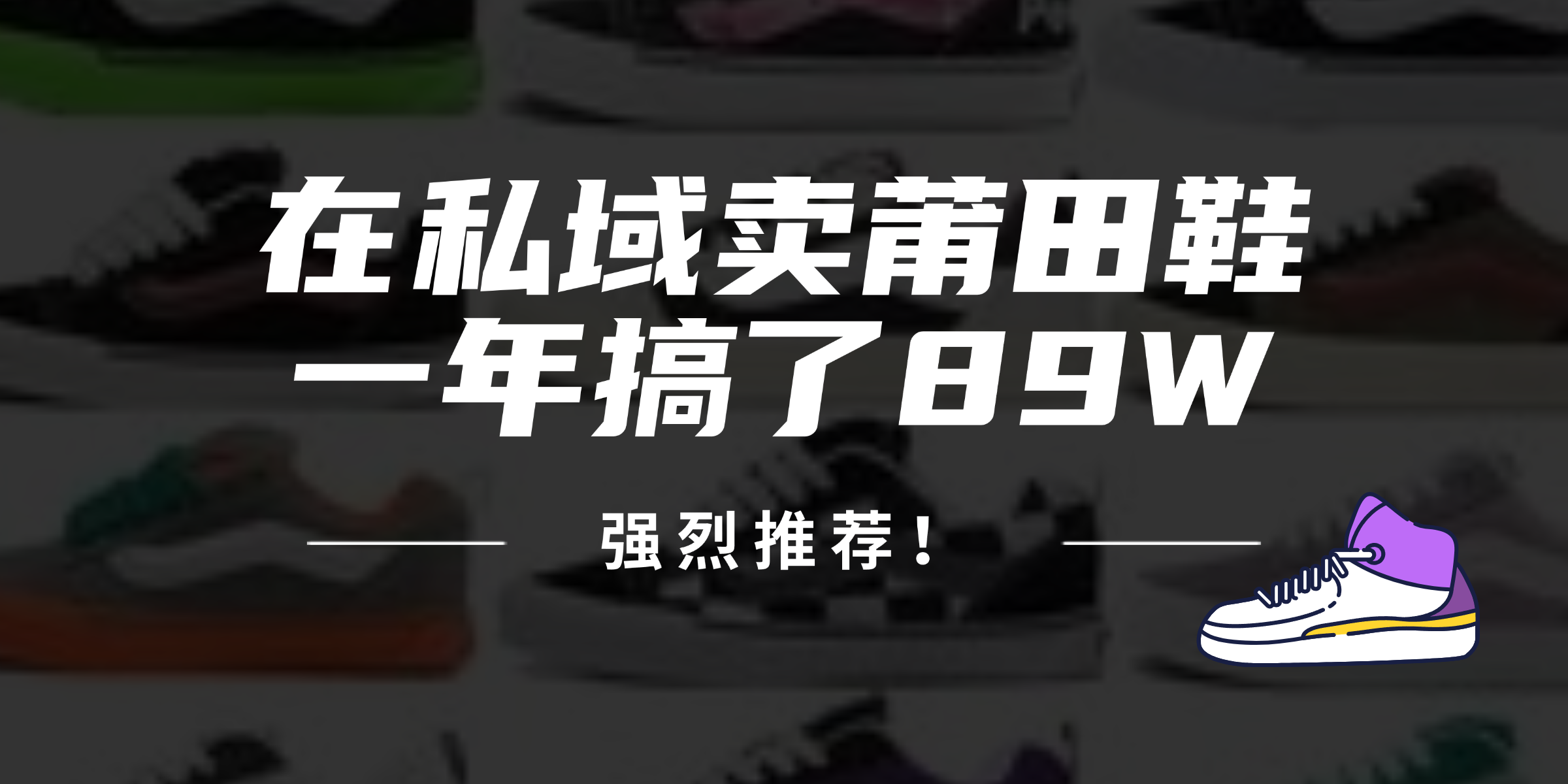 （12370期）24年在私域卖莆田鞋，一年搞了89W，强烈推荐！-立业有术