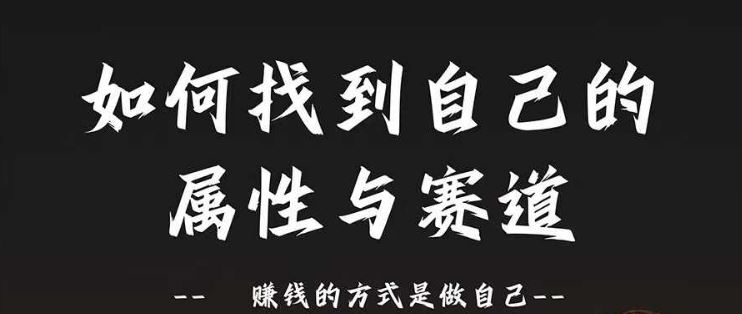赛道和属性2.0：如何找到自己的属性与赛道，赚钱的方式是做自己-立业有术