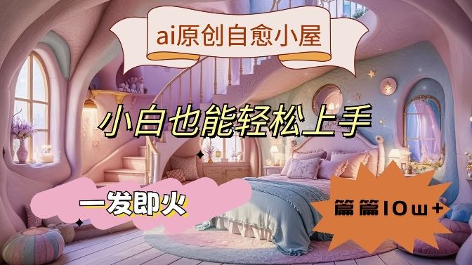 ai原创治愈小屋，小白也能轻松上手，一发即火，篇篇10w+【揭秘】-立业有术
