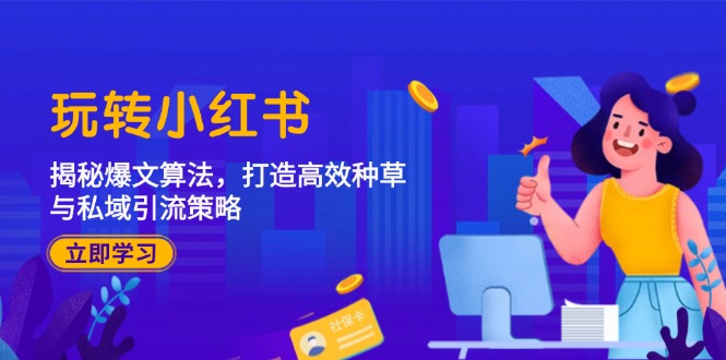 玩转小红书：揭秘爆文算法，打造高效种草与私域引流策略-立业有术