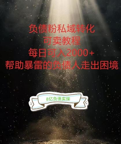 负债粉掘金计划，帮助负债者解决问题，债务规划，债务重组，最好的变现方式【揭秘】-立业有术
