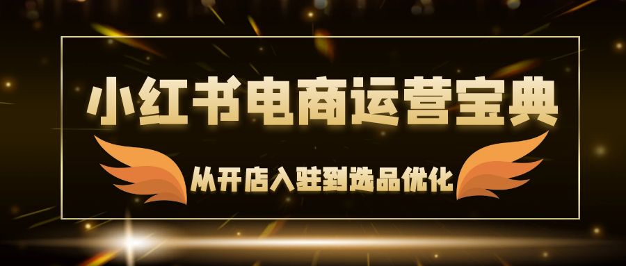 （12497期）小红书电商运营宝典：从开店入驻到选品优化，一站式解决你的电商难题-立业有术