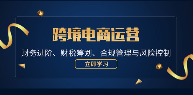 （12592期）跨境电商运营：财务进阶、财税筹划、合规管理与风险控制-立业有术