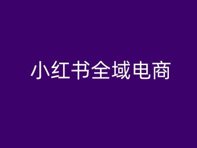 小红书全域电商，小红书电商教程-立业有术