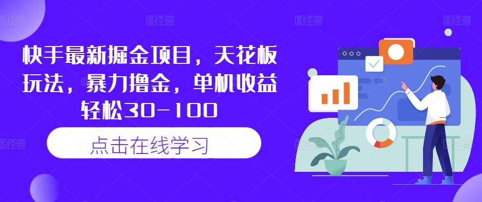 快手最新掘金项目，天花板玩法，暴力撸金，单机收益轻松30-100-立业有术