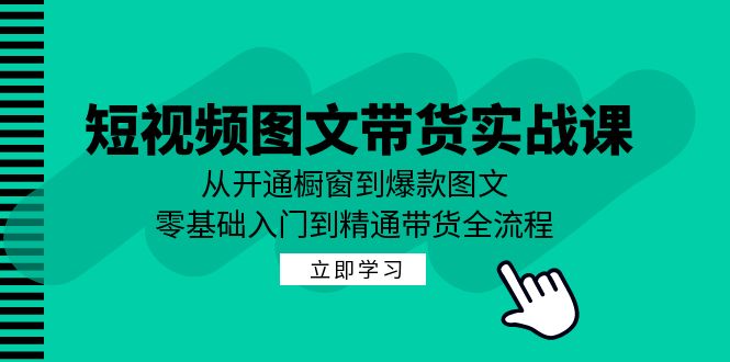（12655期）短视频图文带货实战课：从开通橱窗到爆款图文，零基础入门到精通带货-立业有术