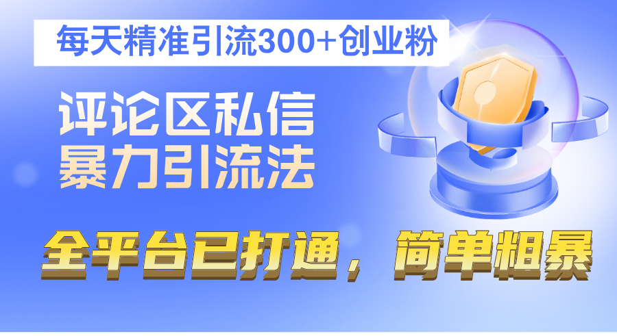 （12714期）评论区私信暴力引流法，每天精准引流300+创业粉，全平台已打通，简单粗暴-立业有术