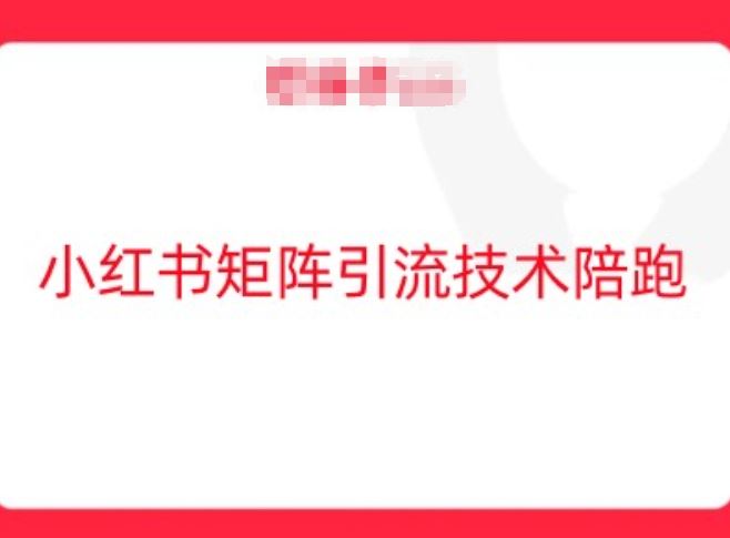 小红书矩阵引流技术，教大家玩转小红书流量-立业有术