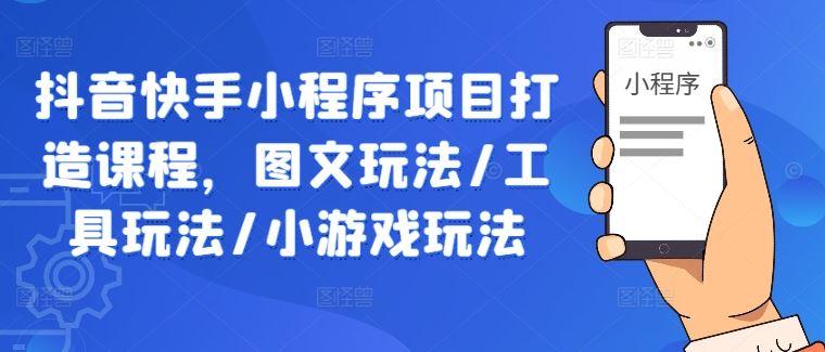 抖音快手小程序项目打造课程，图文玩法/工具玩法/小游戏玩法-立业有术