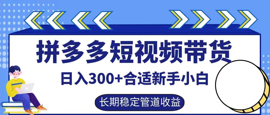 拼多多短视频带货日入300+，实操账户展示看就能学会-立业有术