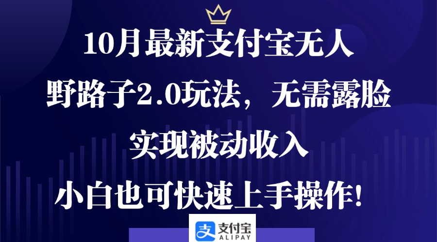 （12824期）10月最新支付宝无人野路子2.0玩法，无需露脸，实现被动收入，小白也可…-立业有术