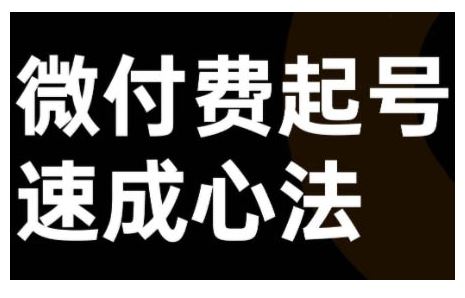 微付费起号速成课，视频号直播+抖音直播，微付费起号速成心法-立业有术