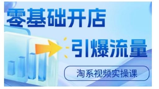 淘宝电商视频实操课，零基础开店，引爆流量-立业有术