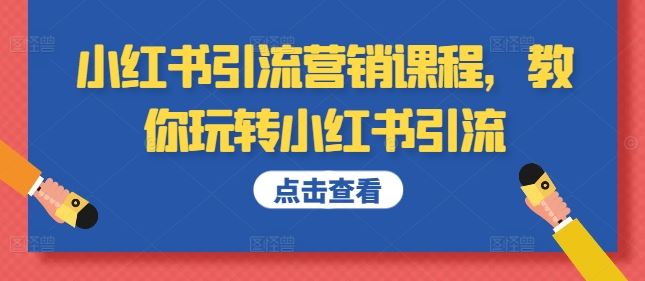 小红书引流营销课程，教你玩转小红书引流-立业有术