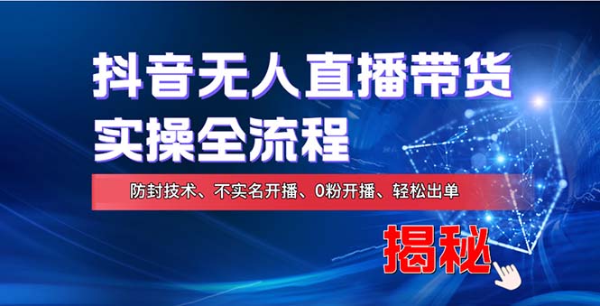（13001期）在线赚钱新途径：如何用抖音无人直播实现财务自由，全套实操流程，含…-立业有术