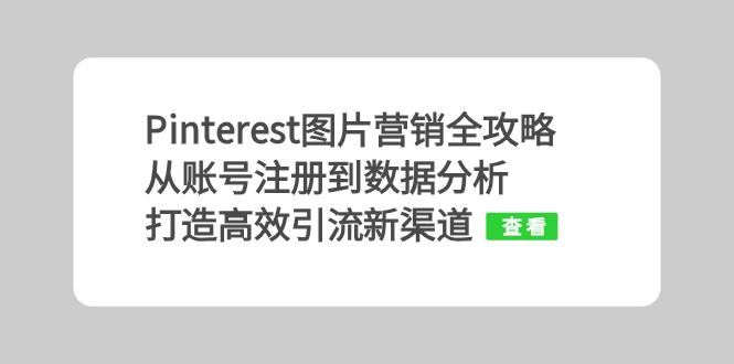 （13097期）Pinterest图片营销全攻略：从账号注册到数据分析，打造高效引流新渠道-立业有术