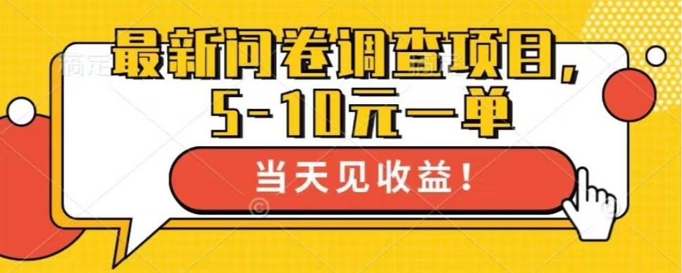 （13167期）最新问卷调查项目，单日零撸100＋-立业有术