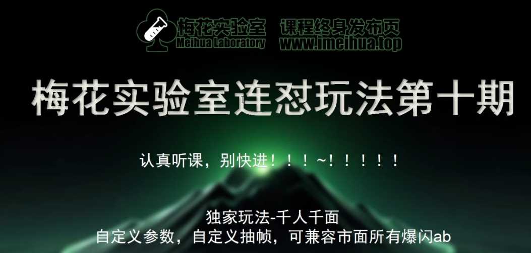 梅花实验室社群专享课视频号连怼玩法第十期课程+第二部分-FF助手全新高自由万能爆闪AB处理-立业有术